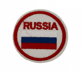 Термоаппликация "RUSSIA" круг LA577 60х60мм