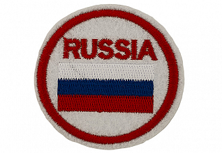Термоаппликация "RUSSIA" круг LA577 60х60мм